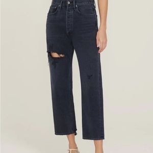Agolde High Rise Cropped Straight Leg Jeans Size 25